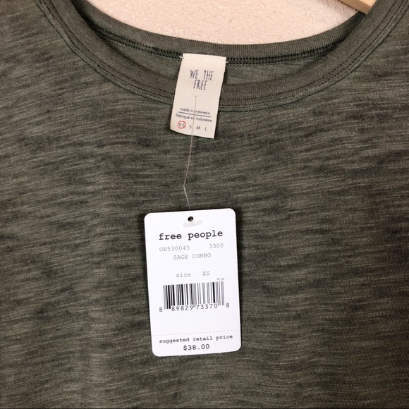 free people • we the free clare tee in green - Picture 6 of 7